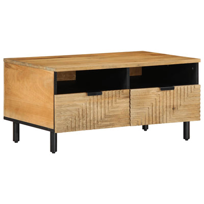 Sohvapöytä Ruskea 80x54x40 cm Massiivipuu Mango