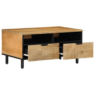 Sohvapöytä Ruskea 80x54x40 cm Massiivipuu Mango
