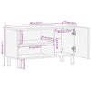 TV Kaappi Ruskea 80x31,5x46 cm Massiivipuu Mango