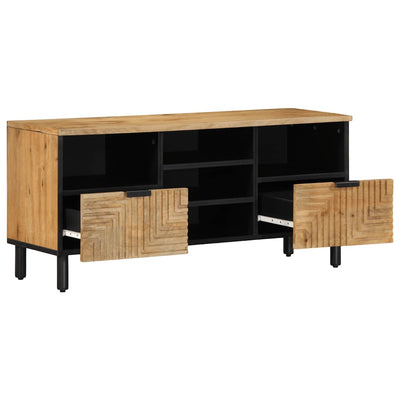 TV-kaappi Ruskea 100x33x46 cm Massiivipuu Mango