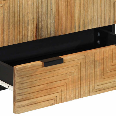 Highboard Ruskea 60x33x100 cm Massiivipuu Mango