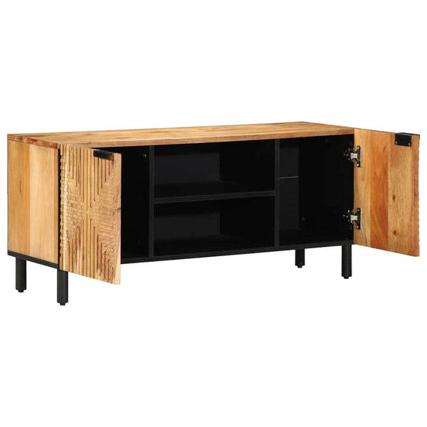 TV-taso 105x33x46 cm täyspuusta akaasiapuusta