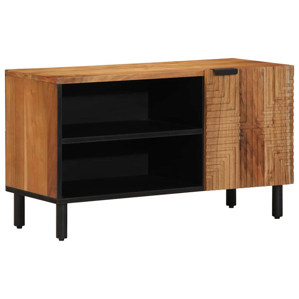 TV-kaappi hyllyllä Ruskea 80 x 33 x 46 cm Kiinteä mango puu