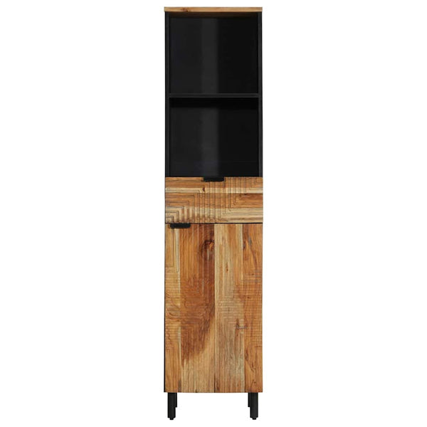 Kylpyhuonekaappi Solid Acacia Wood 38 x 33 x 160 cm