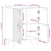 Sivupöytä hyllyllä Ruskea 60 x 33 x 75 cm Kiinteä mango puu
