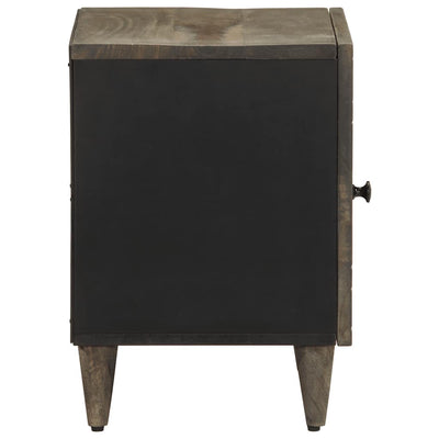 Vaaleanharmaa yöpöytäkaapit Zavica 40x33x46cm (2 kpl massiivipuu mango)