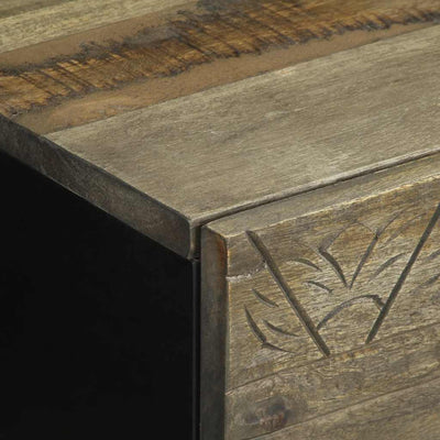 Vaaleanharmaa yöpöytäkaapit Zavica 40x33x46cm (2 kpl massiivipuu mango)