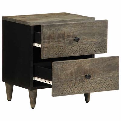 Vaaleanharmaa yökaappi Anestia 40x33x46cm (massiivipuu mango)