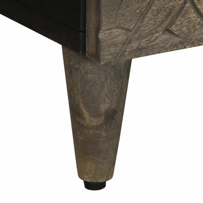 Vaaleanharmaa yöpöytäkaapit Anestia 40x33x46cm (2 kpl massiivipuu mango)