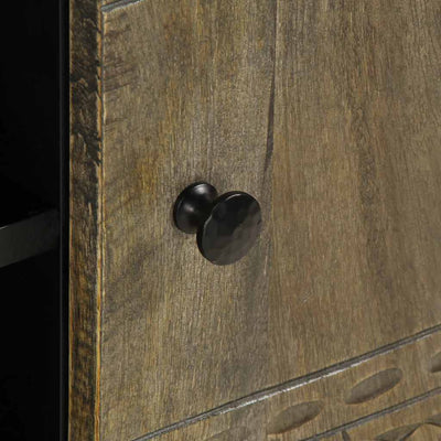 Vaaleanharmaa tv-kaappi Catiosa 105x33,5x46cm (massiivipuu mango)