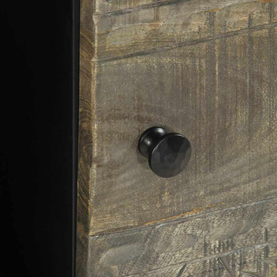 Vaaleanharmaa sohvapöytä Savuta 80x50x40cm (massiivipuu mango)