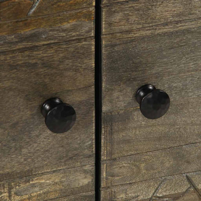 Vaaleanharmaa sohvapöytä Vicentio 80x50x40cm (massiivipuu mango)