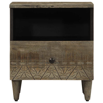 Vaaleanharmaa yökaappi Pinilopi 40x33x46cm (massiivipuu mango)