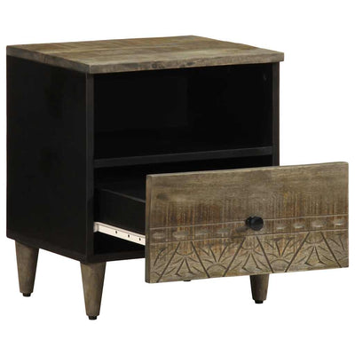 Vaaleanharmaa yökaappi Pinilopi 40x33x46cm (massiivipuu mango)