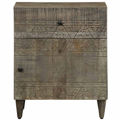 yökaappi vaaleanharmaa 50x33x60 cm massiivipuu mango