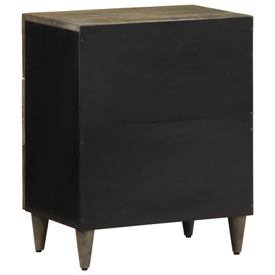 Vaaleanharmaa yökaappi Zambina 50x33x60cm (massiivipuu mango)