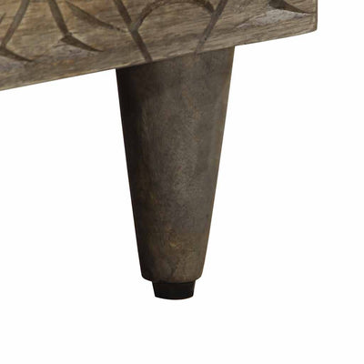 Vaaleanharmaa yökaappi Vtoma 50x33x60cm (massiivipuu mango)