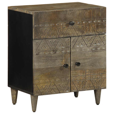 Vaaleanharmaa yökaappi Cus 50x33x60cm (massiivipuu mango)