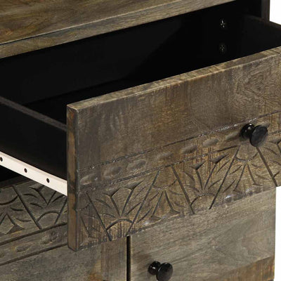 Vaaleanharmaa yökaappi Cus 50x33x60cm (massiivipuu mango)