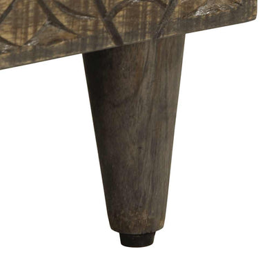 Vaaleanharmaa yökaappi Cus 50x33x60cm (massiivipuu mango)