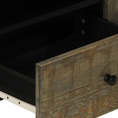 TV-kaappi vaaleanharmaa 105x33,5x46 cm massiivipuu mango