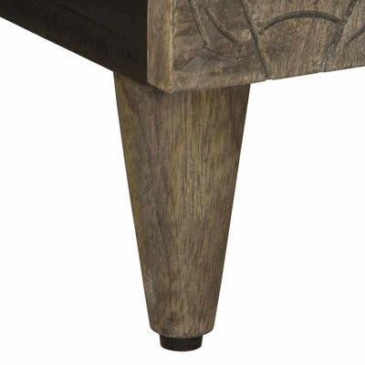 Vaaleanharmaa tv-kaappi Lockie 105x33,5x46cm (massiivipuu mango)