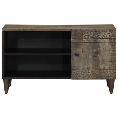 TV-kaappi vaaleanharmaa 80x31,5x46 cm massiivipuu mango