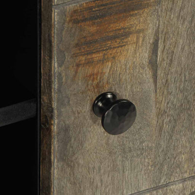 Vaaleanharmaa tv-kaappi Zlatinka 80x31,5x46cm (massiivipuu mango)