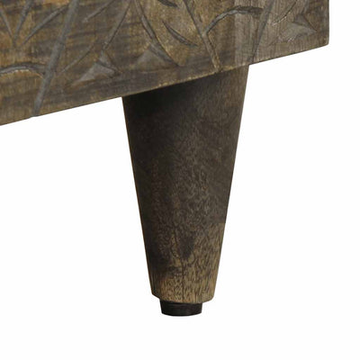 Vaaleanharmaa tv-kaappi Zlatinka 80x31,5x46cm (massiivipuu mango)