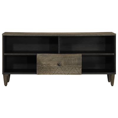 TV-taso musta 100x33x46 cm täysi mangopuu