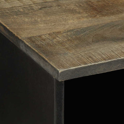 TV-taso musta 100x33x46 cm täysi mangopuu