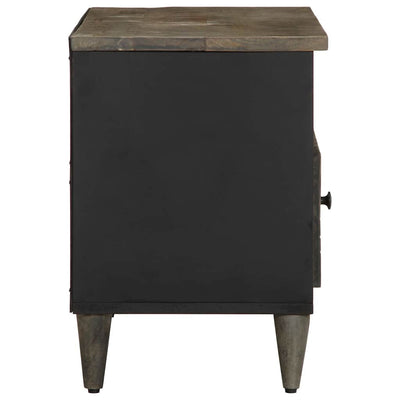 TV-taso musta 80x33x46 cm täysi mangopuu