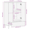 Highboard 60x33x110 cm Massiivipuu Mango