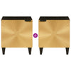 Yöpöytä 2 pcs Musta ja kulta 40 x 33.5 x 46 cm
