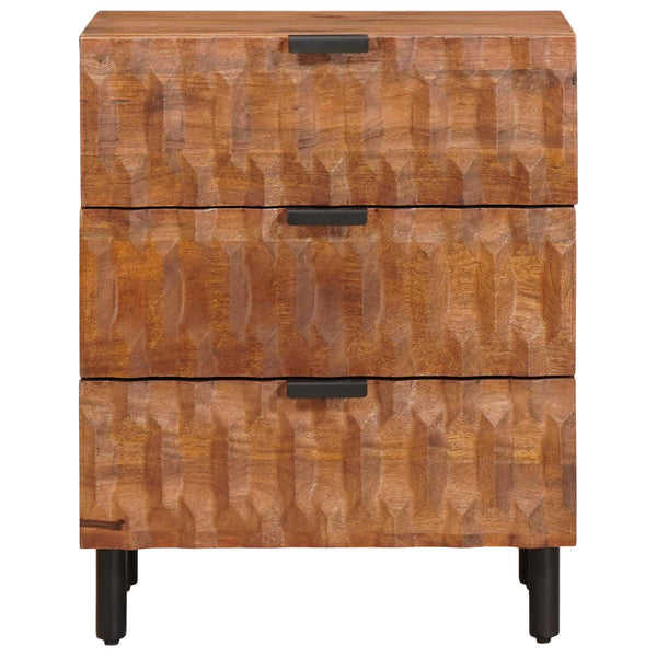 Ruskea 50 x 33 x 60 cm yöpöytäkaappi Kiinteä mango puu