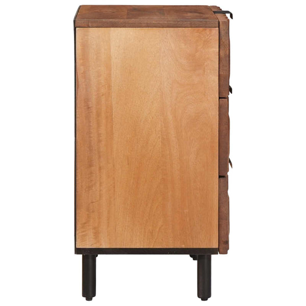 Ruskea 50 x 33 x 60 cm yöpöytäkaappi Kiinteä mango puu