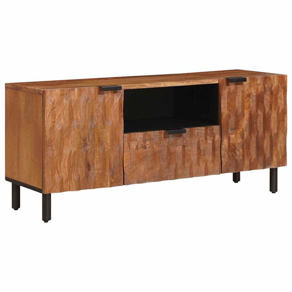 TV-kaappi ovella Akasiapuun ruskea viimeistely 105 x 33 x 46 cm