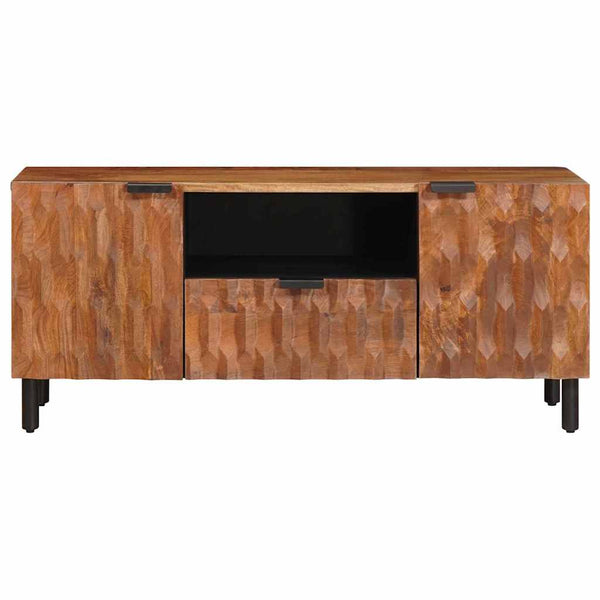 TV-kaappi ovella Akasiapuun ruskea viimeistely 105 x 33 x 46 cm