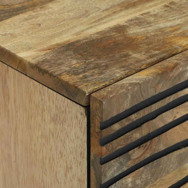 Yöpöytäkaappi 2 pcs Ruskea 40 x 33 x 46 cm täysi mangopuu