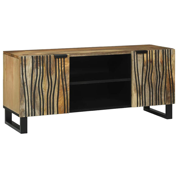 TV-kaappi 105 x 33 x 46 cm ruskea täysi mangopuu