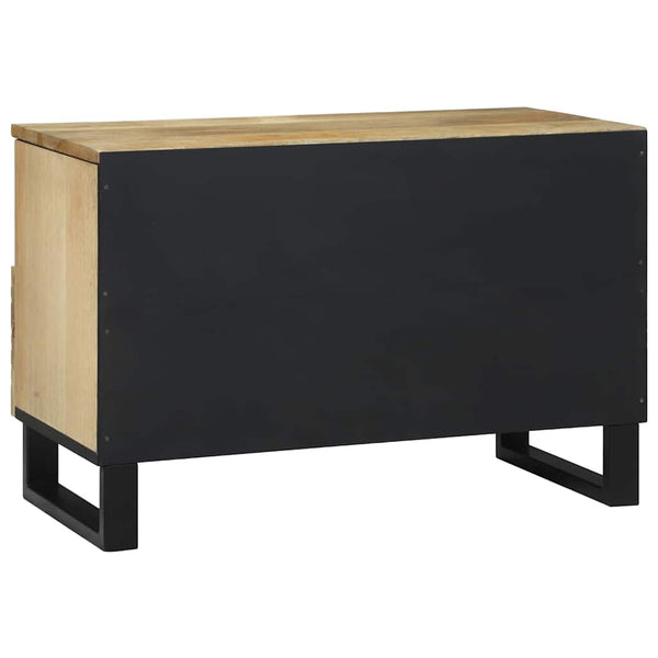 TV-kaappi laatikolla, ruskea, 70 x 33 x 46 cm, valmistettu täysistä mangopuun materiaaleista