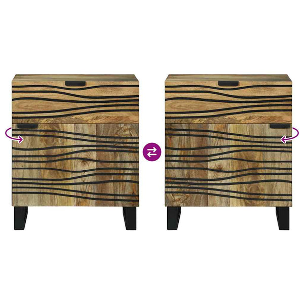 Yöpöytäkaappi Ruskea 50 x 33 x 60 cm täysi mangopuu