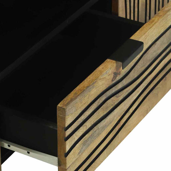 105 x 33 x 46 cm täysi mangopuu TV-kaappi ruskea