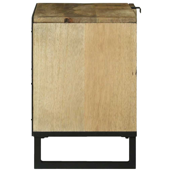 TV-kaappi 80 x 33 x 46 cm, täysi mangopuu, ruskea