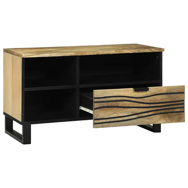 Media varasto kaappi Ruskea 80 x 33.5 x 46 cm täysi mangopuu