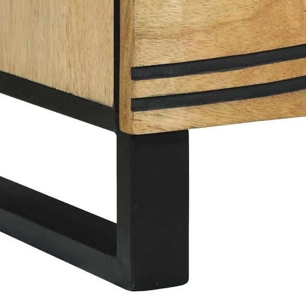 100 x 33 x 46 cm täysi mangopuu TV-kaappi ruskeana