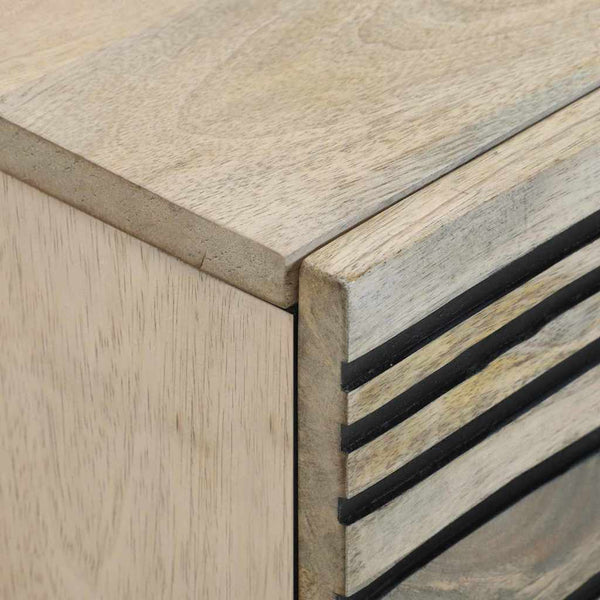 Yöpöytäkaappi 2 pcs Valkoinen ja musta 40 x 33 x 46 cm