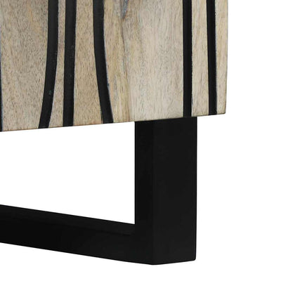 Sivupöytä Valkoinen 60 x 33.5 x 75 cm Täysi Mangopuu