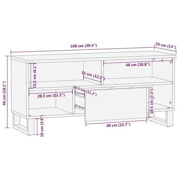 TV-yksiköt Valkoinen 105 x 33 x 46 cm Tekninen puu