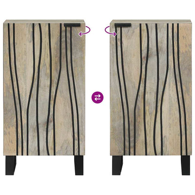 Sivupöytä Valkoinen 40 x 33 x 75 cm täysi mangopuu